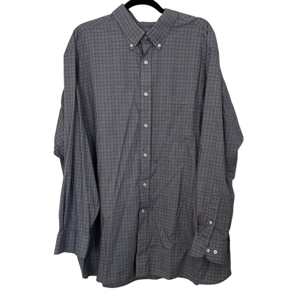 Daniel Cremieux Signature Collection Shirt Blue Plaid Burgandy Stripe Size XXL - Picture 1 of 10